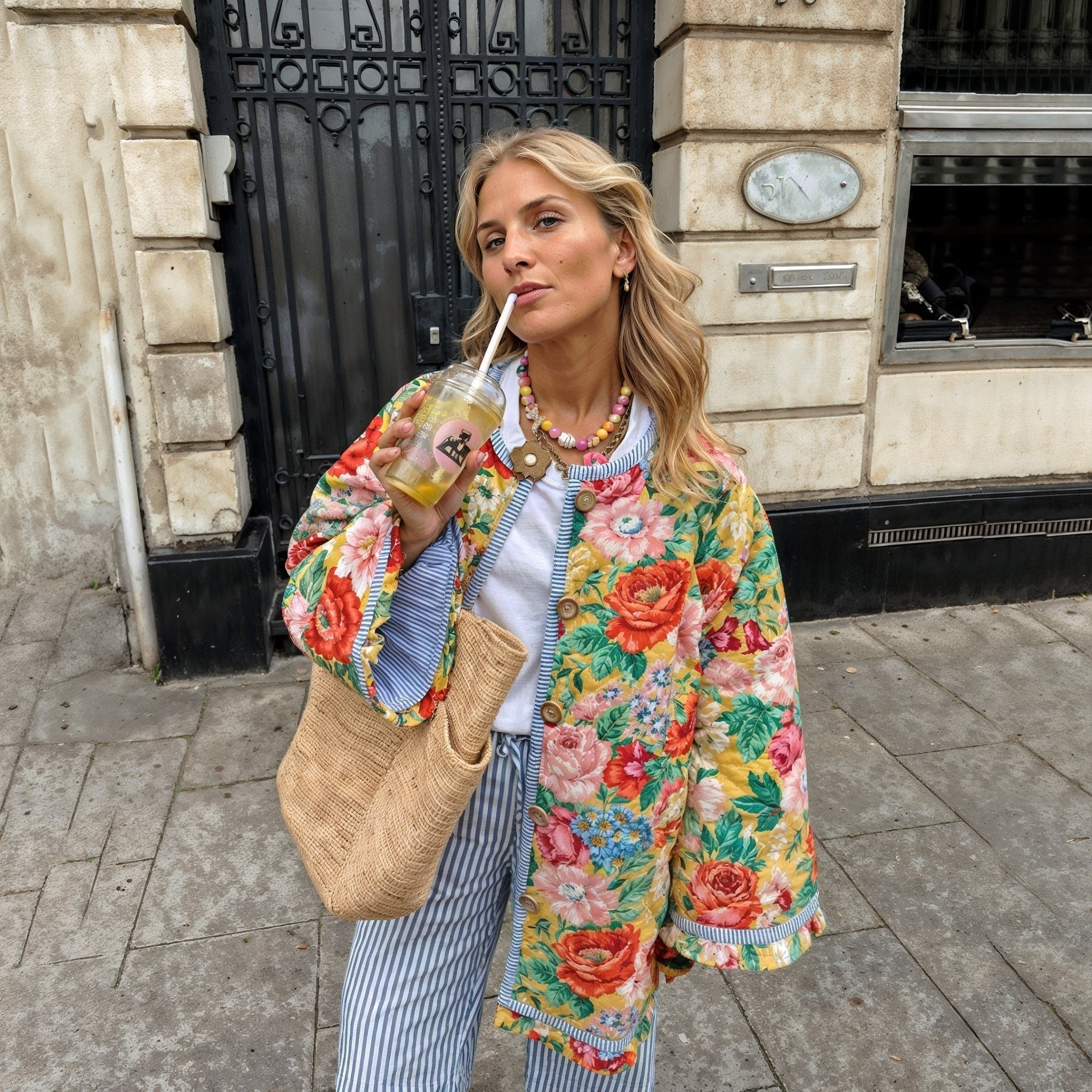 Sara Quilted Floral Jacket